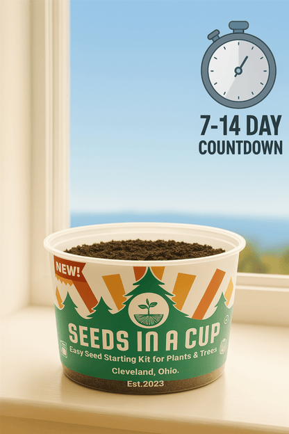 Seed starter kit by Seeds In A Cup® – grow herbs and vegetables indoors, made in USA