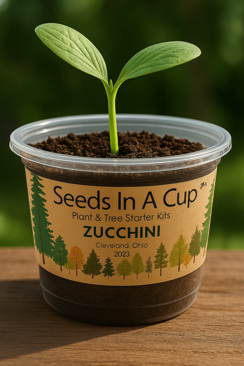 Zucchini | Plant Seed Starter Grow Kit | Seeds In A Cup® Seed Germination Kit Seeds In A Cup
