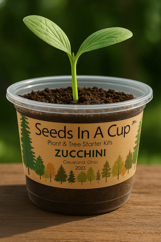 Zucchini | Plant Seed Starter Grow Kit | Seeds In A Cup® Seed Germination Kit Seeds In A Cup